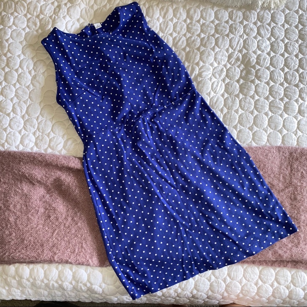 Blue polka dot old navy dress (M)